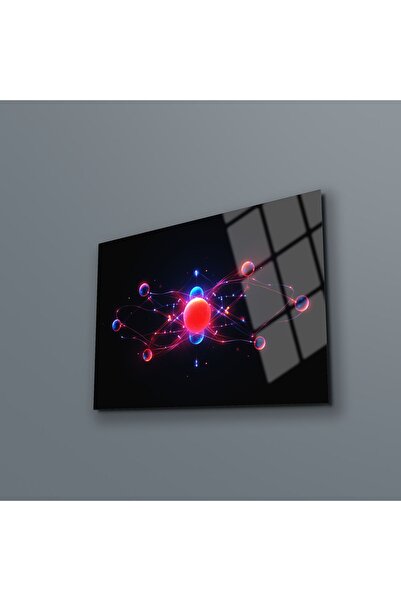 BV DEKOR Ατομική μοντέρνα γυάλινη ζωγραφική τοίχου, εκτύπωση σε σκληρυμένο γυ...