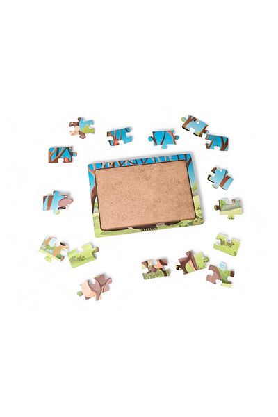 Fizello Kangaroo 16 Pieces Educational Learning Wooden Kids Puzzle Montessori Jigsaw Baby Children Toy