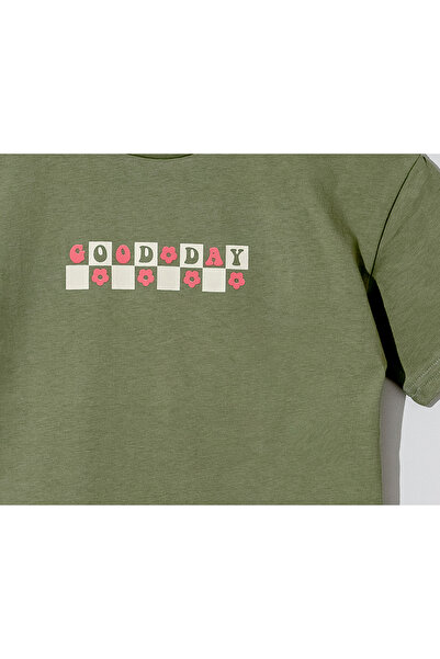 Mışıl Kids ΚΑΛΗΜΕΡΑ Κοριτσίστικο μπλουζάκι με στάμπα με λουλούδια