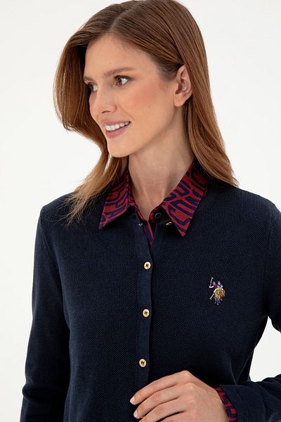 U.S. Polo Assn. Cardigan de bază de tricotaj de damă bleumarin 50288991 -VR033