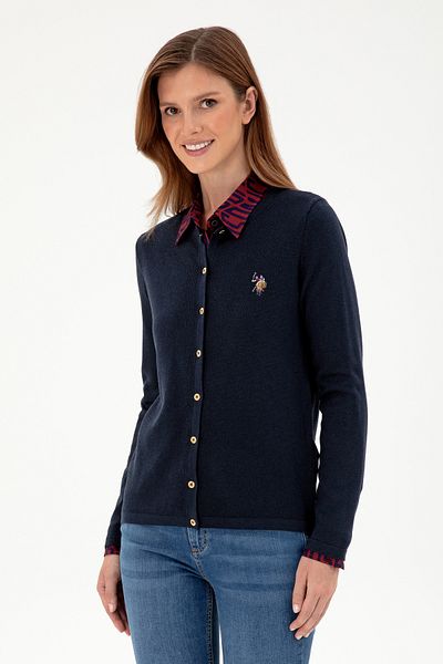 U.S. Polo Assn. Cardigan de bază de tricotaj de damă bleumarin 50288991 -VR033