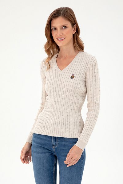 U.S. Polo Assn. Pulover de bază Stone de damă 50288992 -VR049