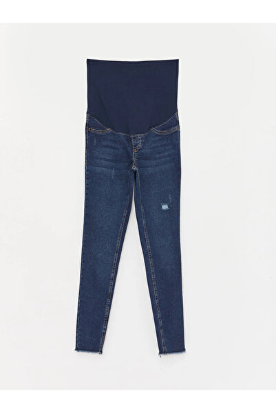 LC Waikiki Karın Panelli Standart Fit Düz Cep Detaylı Hamile Rodeo Jean Pantolon