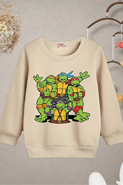 oneagılyazı Printed Bicycle Collar Sweatshirt