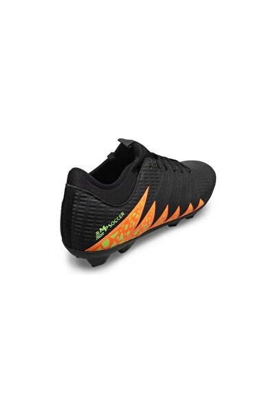 M.P. M.P231-1143 Mr Men's Black-Orange Socks Cleats Football Shoes