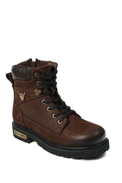 Hammer Jack Ανδρικές μπότες Nubuck από γνήσιο δέρμα καφέ