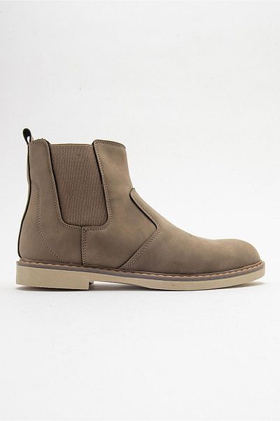 Ccway Non-Slip Sole Elastic Men's Boots SAND NUBUC