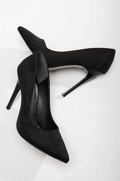 Ccway Women's Stiletto Black Suede