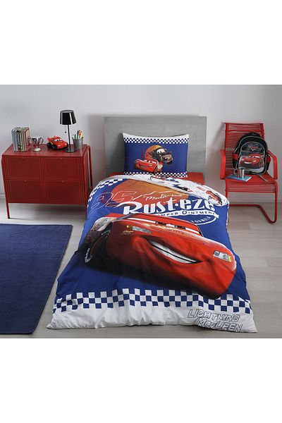 Özdilek Set cuvertură de pilota pentru copii Cars Cyber Single, cu licență Disney