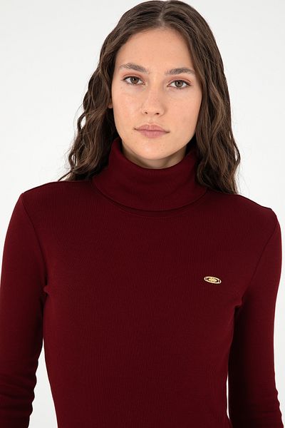 U.S. Polo Assn. Γυναικείο φούτερ σε μπορντό ζιβάγκο 50297393 -vr014