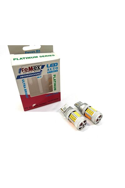 FEMEX لمبة LED بلاتينية WY21W - T20 مع مروحة إشارة فك التشفير