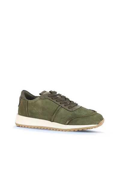 Bueno Shoes Pantofi sport pentru femei din piele intoarsa kaki - 16wa6061