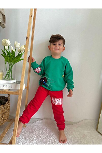 öykümgaleria Erkek Çocuk 3 iplik Kumaş Alt Üst Takım