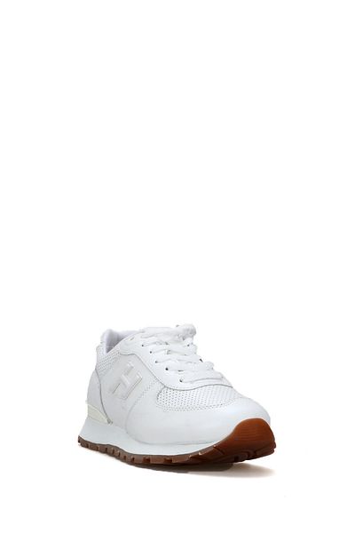 Hammer Jack Pantofi sport damă crep alb din piele naturală Peru