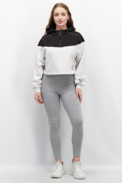 Puma Women Sportswear Fit Long Sleeve Training Crop Hooded, Black