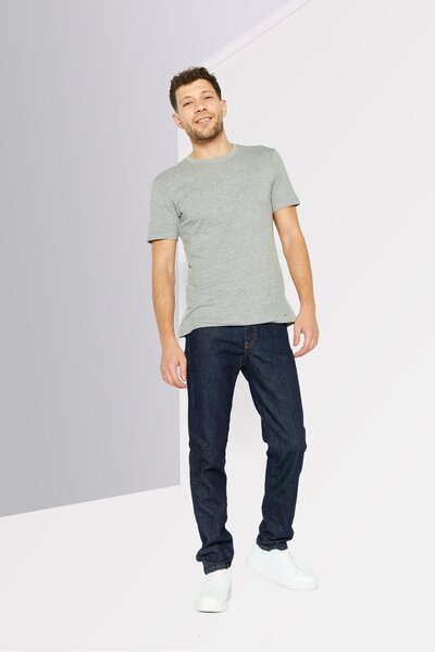 Diesel Men Slim Fit Dark Plain Stretchable Jeans, Navy
