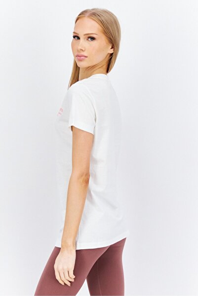 Puma Women Sportswear Fit Short Sleeve Embroidered T-Shirts, Off White