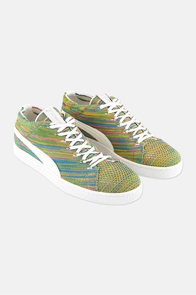 Puma Men Basket Evoknit Lace Up Sports Shoes, Multicolor
