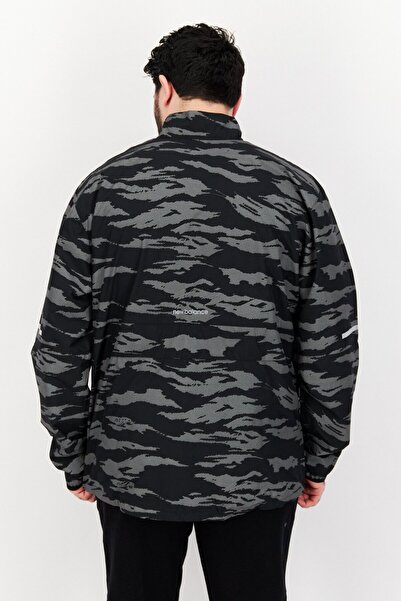 New Balance Men Sportswear Fit Brand Logo Windbreaker Jacket, Black