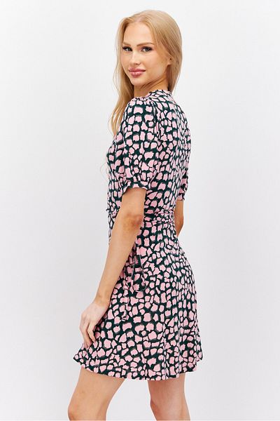 Whistles Women Animal Print Wrap Dress, Pink