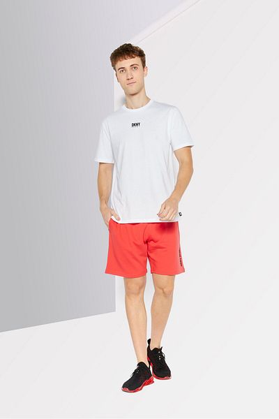 DKNY Sport Men Sportswear Fit Drawstring Training Shorts, Crimson