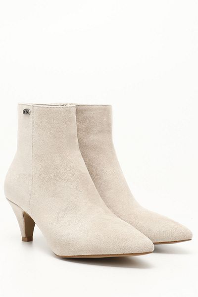 GÖNDERİ(R) Γυναικείες / Κορίτσια Mink Suede με φερμουάρ και μυτερές μπότες με λεπτό τακούνι