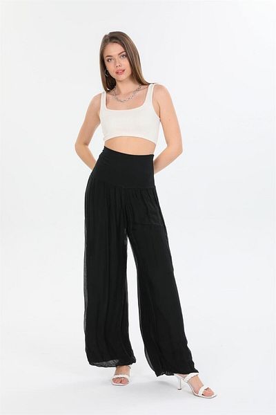 Bohem Stil Italian Corsage Lined Silk Wes Pants