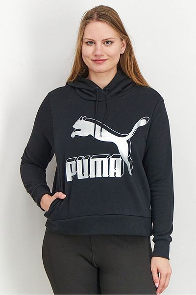 Puma Women Regular Fit Long Sleeve Training Hooded Sweatshirt, Black