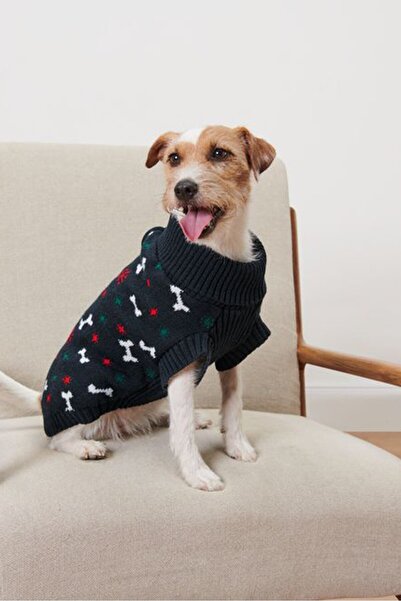 Tchibo سترة برسومات الكلاب، باللون الأزرق الداكن