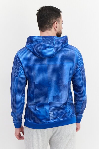 Fila Men Sportswear Fit Hood With Drawstring Long Sleeve Training Hoodies, Blue