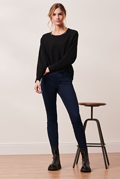 Tchibo Women Slim Fit Solid Stretchable Jeans, Dark Blue