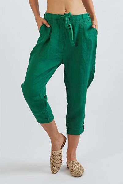 Bohem Stil Жіночі лляні штани з морквою