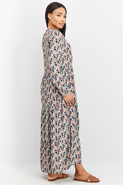 Tchibo Women Allover Print Maxi Dress, Green