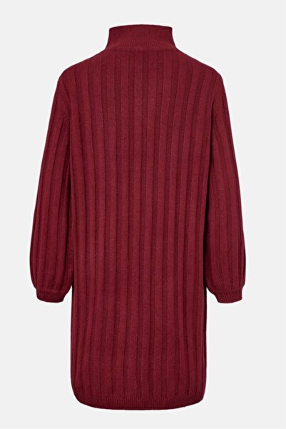 Tchibo Women Textured Sweater Dress, Maroon
