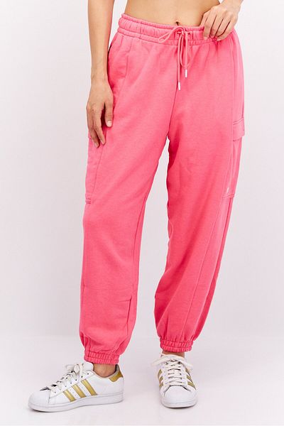Puma Women Relaxed Fit Drawstring Outdoor Cargo Sweatpants, Pink