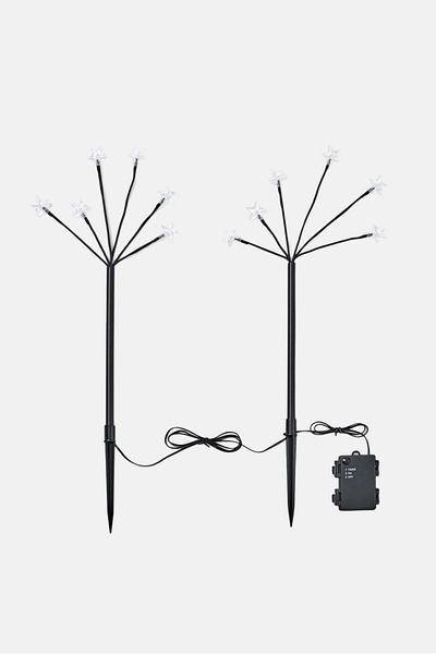 Tchibo 2 Pieces Led Ground Sticks 43 H Cm, Black