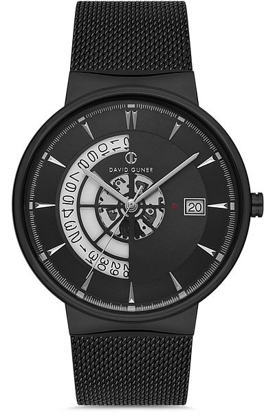 DAVID GUNER Black Dial with Black Coating Men's Watch Dg-8309Gc-G2