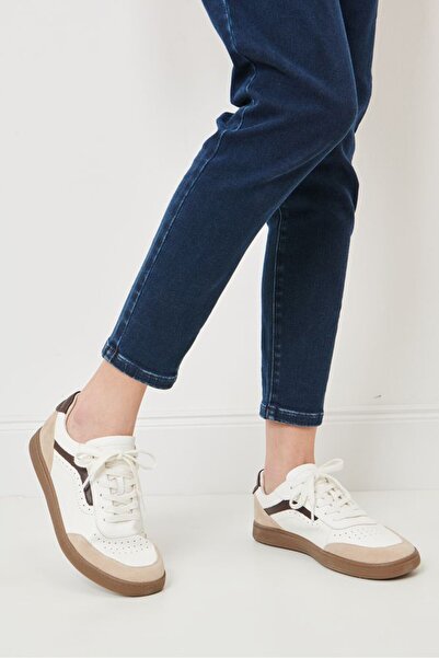 Tchibo Women Leather Lace Up Shoes, White