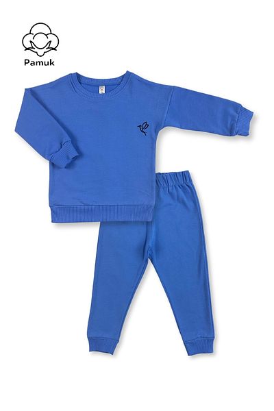difa kids Set de sus și de jos sezonier cu pasăre brodat unisex băiat fată