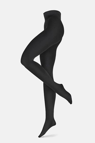 Tchibo Women Full Length Textured Tights, Black