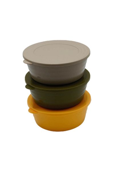 Piev Round 3-Piece Storage Container with Lid