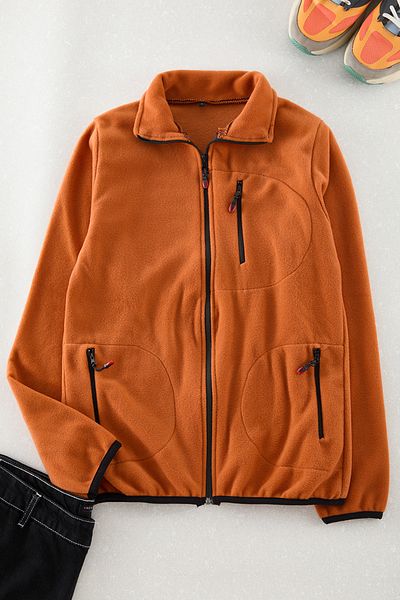 Edit by Trendyol Ανδρικό φούτερ Orange Fleece - Κανονική εφαρμογή, ζεστό TEDAW25SW00062