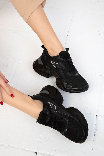 SOHO Women's Sneaker 19707 - Black Black
