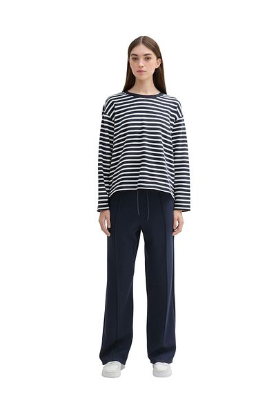 Tom Tailor Denim Rovné kalhoty Scuba Fabric