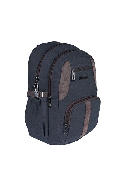 Relaxion Siyah Kanvas Su Geçirmez Kumaş Okul Sırt Çantası 1655