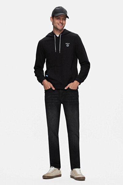 UCLA Ανδρικό φούτερ με στάμπα με μαύρη κουκούλα NEVADA - Standard Fit