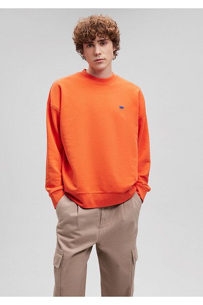 Mavi Orange Crew Neck Sweatshirt - Basic, 0s10084-70483