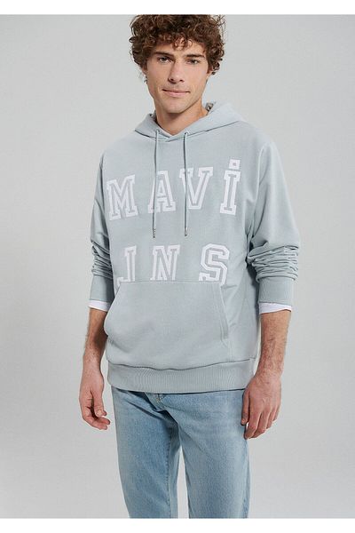 Mavi Суичър с качулка с щампа Jns 0s10087-70802