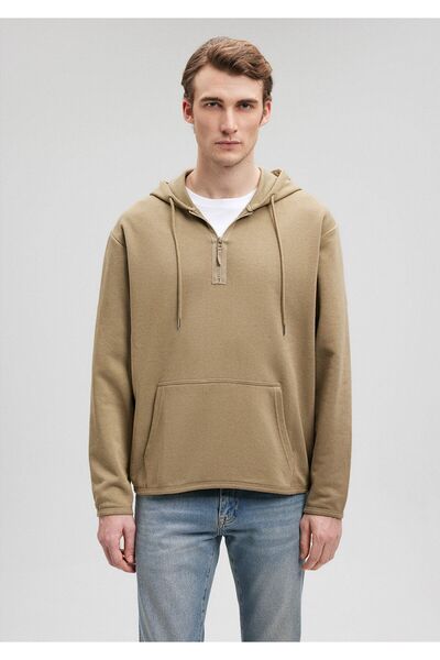 Mavi Yarı Fermuarlı Kahverengi Sweatshirt 0s10099-71819