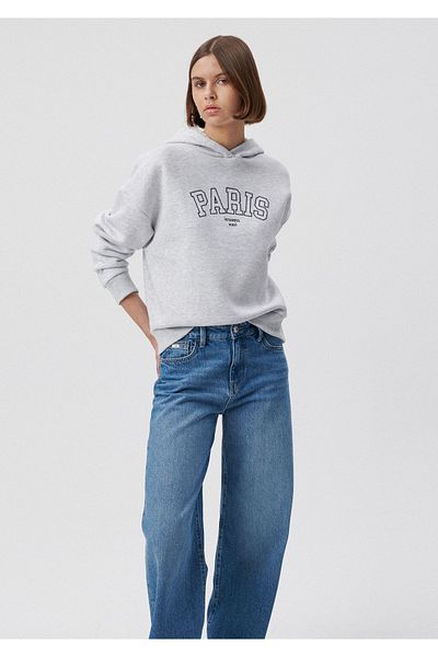 Mavi Φούτερ Paris Printed Hooded Grey 1611989-85524